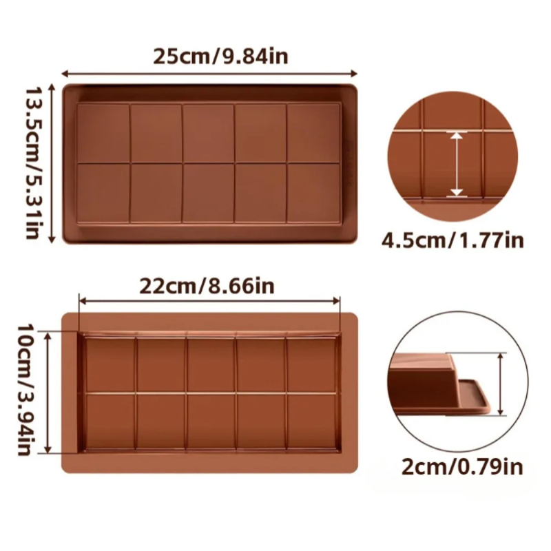 Chocolate Bar Molds Silicone B - Protein Bar ulasan dan harga