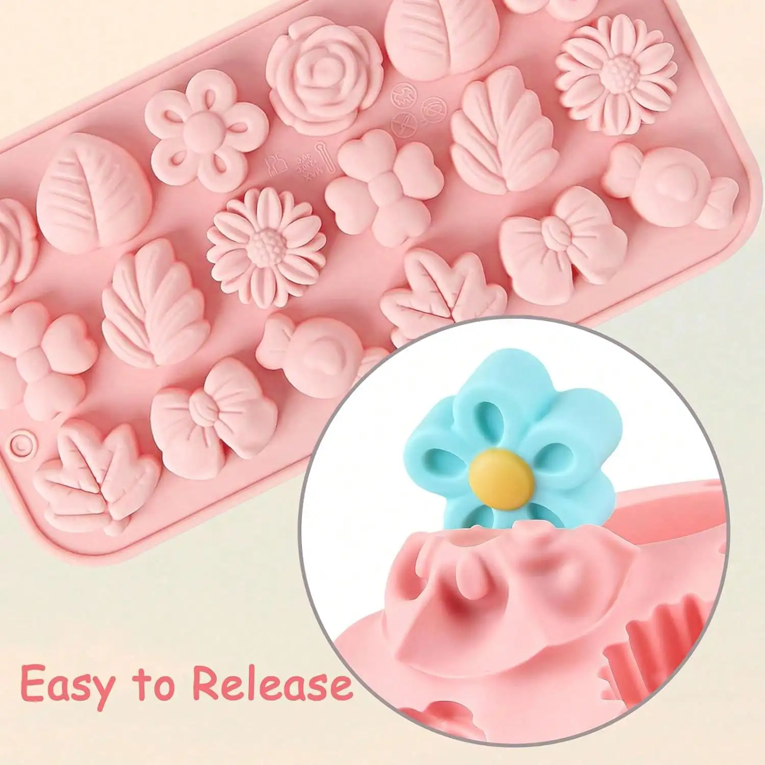 1-2 PCS Flower Theme Chocolate - Gummy Candy ulasan dan harga